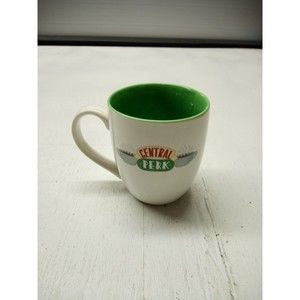 Friends TV Show Central Perk Logo 14oz Coffee Tea Cup Mug~New~White Green Inside